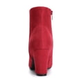 thumbnail image 2 of Unique Bargains Women's Side Zipper Block Heel Ankle Boots, 2 of 8