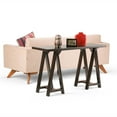 thumbnail image 2 of Simpli Home Sawhorse SOLID WOOD 50 inch Wide Modern Industrial Console Sofa Table in Dark Chestnut Brown, 2 of 10