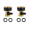 thumbnail image 1 of HeavyDutyBrassShutOffValveGardenHoseConnector,2Sets, 1 of 5