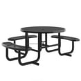 thumbnail image 2 of Flash Furniture Creekside Outdoor Picnic Table 46" Round Wheelchair Accessible Black, 2 of 10
