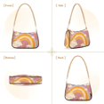 thumbnail image 7 of FORMRS Womens Shoulder Bag with Chain Strap Clutch Purse Cute Tote Handbag, Purple Retro Rainbow, 7 of 7
