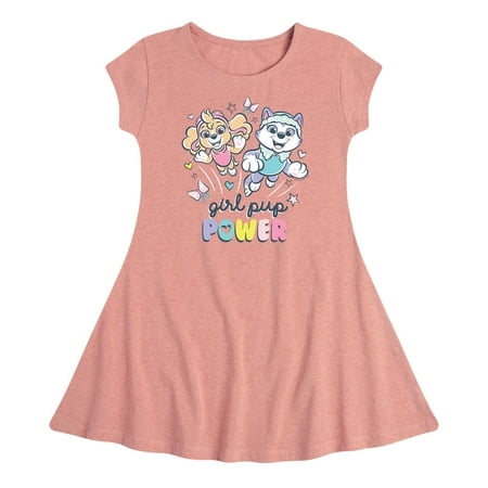 

Paw Patrol - Girl Pup Power - Toddler And Youth Girls Fit And Flare Dress