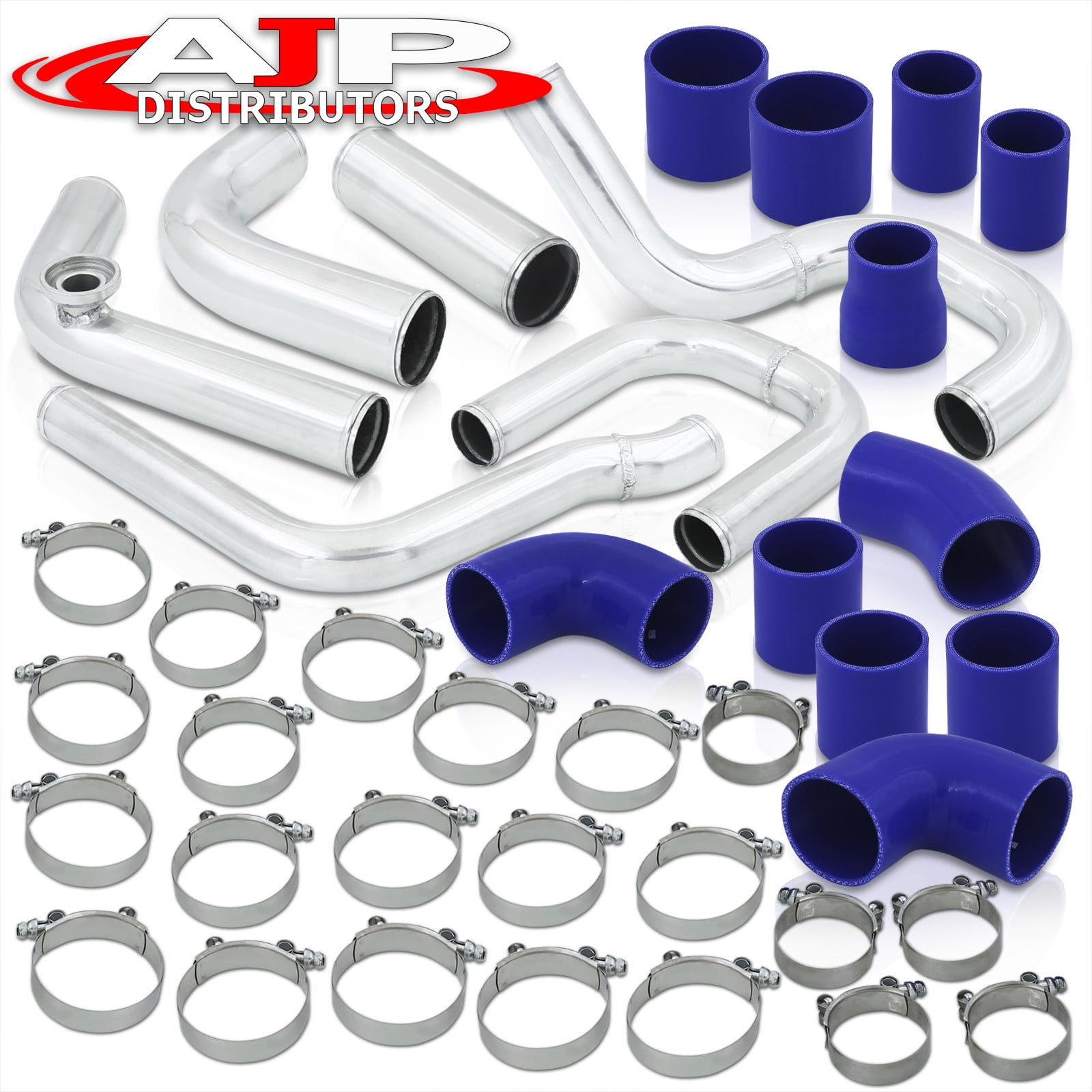 Silicone Blue Couplers Set For Mitsubishi Eclipse 2G RS GS 2.0L 420A 1995 1996 1997 1998 1999 95 96 97 98 99 AJP Distributors Upgrade Performance Racing JDM Turbo Intercooler Piping Kit