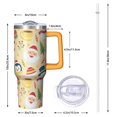 thumbnail image 2 of Winter Holiday 40oz Stainless Steel Christmas Coffee Tumbler with Handle and Straw, Leak Proof Insulated Cup Mug, Gift for Women Men, 2 of 4