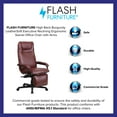 thumbnail image 4 of Flash Furniture Robert High Back Burgundy LeatherSoft Executive Reclining Ergonomic Swivel Office Chair with Arms, 4 of 14