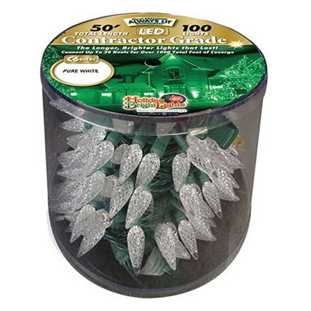 Holiday Bright Lights REELC6150WW Christmas LED Light Set, C6