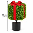 thumbnail image 3 of Christmas Ornament, Artificial Boxwood Christmas Planter Topiary Decor, Potted Greenery Figurine, Classic Holiday Styling, For Porch Entryway Indoor Outdoor Christmas Decoration, 3 of 5
