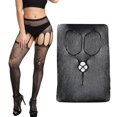 thumbnail image 7 of Women's Thigh High Tights Black Lace Hosiery Garter Belt Sleepwear 07, 7 of 7