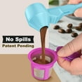 thumbnail image 3 of Coffee Scoop & Funnel for Reusable K Cup Refillable Pods – Slide Design Measuring Scooper with Funnel for Easy Coffee Refilling, 3 of 7