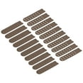 thumbnail image 1 of Unique Bargains 20 Pairs Snapback Strap Cover, Double Row 14 Holes Plastic Adjustable Hat Snap Buckle Replacement (Brown), 1 of 7