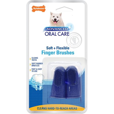UPC: 0018214828044 | Nylabone Advanced Oral Care Finger Brush 2pk