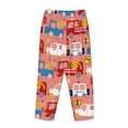 thumbnail image 5 of Kll Womens Cartoon With Traffic Elements Print Pajama Pants Soft Pajama Bottoms For Women Cozy Lounge Pants, 5 of 9