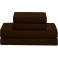 thumbnail image 5 of DNG Creations 1 Piece Box Stitched Striped Pattern Comforter 100% Egyptian Cotton Quilt Cover 800 TC All Season 550 GSM ( Oversized Queen Size ) Stripe Chocolate Colour, 5 of 5