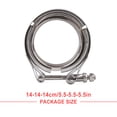 thumbnail image 1 of Baohd Spring Hose Clamp Stainless Good Elasticity V-type Pipe Hoop Blast Pipes Distinctive Workmanship Replacement for General, 1 of 6