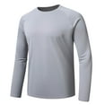 thumbnail image 3 of Youthup Men's Casual Loose Fit Solid Color Long Sleeve T-Shirt for Youth, Summer Sporty Basic Tee, 3 of 7