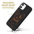 thumbnail image 3 of Case Yard Wooden Case for iPhone-12-Mini Soft TPU Silicone cover Slim Fit Shockproof Wood Protective Phone Cover for Girls Boys Men and Women Supports Wireless Charging I am a Bully Design, 3 of 7