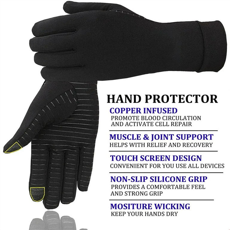 COPPER HEAL Arthritis Compression Gloves - Best Copper Gloves for  Rheumatoid Arthritis, Carpal Tunnel, RSI Osteoarthritis & Tendonitis  Fingerless gloves 