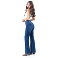 thumbnail image 2 of Jeans bootcut cintura asimetrica /Juvenil, 3869 (Azul medio) azul 1, 2 of 3
