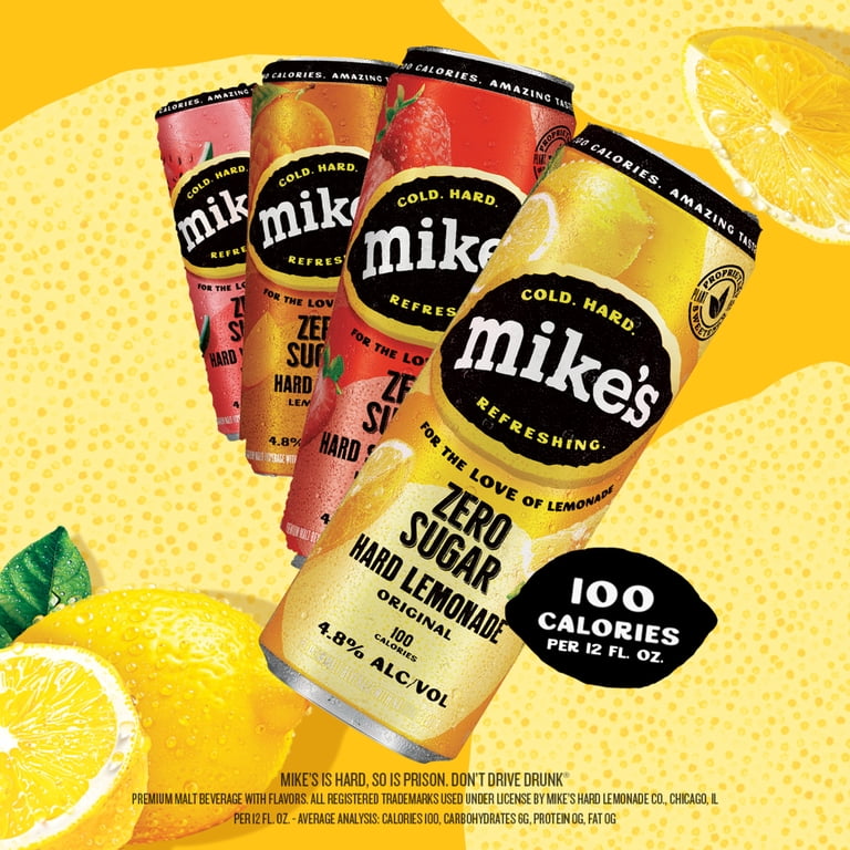 mike Mike's Hard Zero Sugar Variety Pack, 12 Pack, 12 fl oz Cans, 4.8