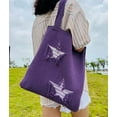 thumbnail image 3 of CoCopeaunts Women's Shoulder Bag Star Decor Crochet Tote Bag Large Capacity Hobo Bags Purse Chic Handmade Shoulder Bag Messenger Bag, 3 of 4