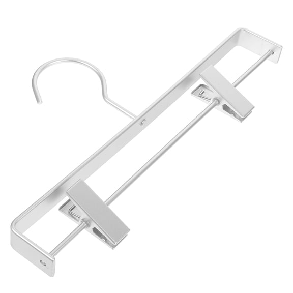 BEADCEST Jeans Clothes Hangers Aluminum Alloy Pants Hanger With Non Slip Clips For Home Use 1Pack