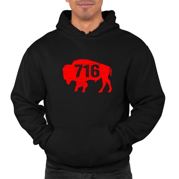 Go All Out 716 Area Code City Of Buffalo New York Pride Sweatshirt Hoodie Mens/Women