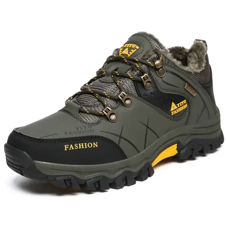 

Men‘s Hiking Shoes Waterproof Lightweight Warm Cotton Lining Snow Boots For Outdoor Adventure Fall/Winter