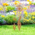 thumbnail image 5 of 3Pcs Rusty Metal Dandelion Garden Stakes, Rustic Corten Steel Flower Silhouette Yard Art for Outdoor Lawn Decor, 5 of 10