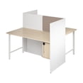thumbnail image 4 of Scranton & Co Bureau en Bois 60W pour 2 Personnes avec Rangement en Blanc/orme, 4 of 7