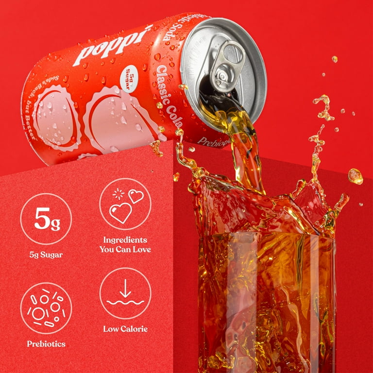 Poppi Prebiotic Soda, Soda Staples Variety Pack, 12 oz, 12 Pack