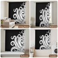 thumbnail image 6 of Black White Octopus Sheer Curtains 54 Inches Long, Coastal Ocean Animals Nautical Light Filering Curtains, Breathable Simi Curtain Privacy Drapes for Kitchen Bathroom Small Window Treatment, 6 of 9