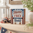 thumbnail image 6 of Patriotic Wood Tabletop Sign, American Flag Home Decor for 4th of July Memorial Day Shelf Table Decorations Set 2, 6 of 7