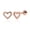 Rose Gold, variant on Gold Plated Heart Screw Back Stud Earrings with Smooth Polished Look and Flat Back Post