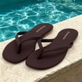 thumbnail image 2 of Flip Flops for Women Thong Flat Sandals Lightweight Minimalist Non-Slip Memory Foam Sole Open Toe Casual Vacation Daily Essentials Classic Beach Slippers, 2 of 7
