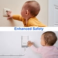 thumbnail image 5 of Flat Extension Cord 3ft, HITRENDS Flat Plug Space Saving Power Bar - Ultra-Thin Extension Cord with Slim Wall Plug & Concealed Outlet Cover, 15A/1625W White, 5 of 7