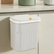 thumbnail image 5 of Papelera de cocina de plástico con anillo de presión | Papelera sin escalones que bloquea los olores | Cubo de basura pequeño para el hogar, baño, dormitorio, sala de estar, oficina, 5 of 6