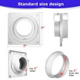thumbnail image 2 of 7X Dryer Vent Connector Kit, Dryer Vent Wall Plate with Quick Connect & Disconnect, Twist Lock Dryer Duct Connector Kit Fits 4 Inch Tubes, Covers Area 7 Inch x 7 Inch, for Dryer Washer Bathroom, 2 of 7