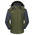 thumbnail image 1 of LSLJS Mens Manteau d'Hiver Épais en Velours à Capuche Protection contre le Vent Extérieur (Vert Armée, XXXXXL), 1 of 3
