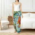 thumbnail image 5 of Uemuo Retro Seamless Flying Butterflies Pattern Women's Wide Leg Palazzo Lounge Pants with Pockets Light Weight Loose Comfy Casual Pajama Pants-XX-Large, 5 of 9