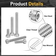 thumbnail image 3 of 100Pcs Socket Head Cap Screws, M4x12mm 304 Stainless Steel Bolt with Hex Wrench, 3 of 6