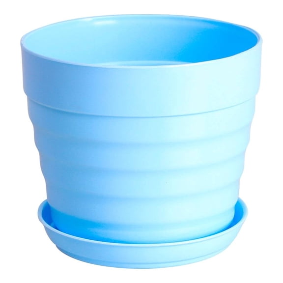 Maceta con Plato Prichos Portaware Azul