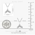 thumbnail image 5 of Bling Craft Dolphin Whale Tail Pendant 0.04 ct Round Moissanite Charm Necklace for Women 14k White Gold Plated 925 Sterling Silver (Color D, VVS1), 5 of 6