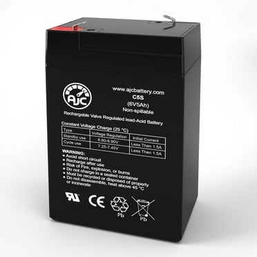 Duracell DURA6-5F 6V 5Ah Sealed Lead Acid Battery - This Is an AJC Brand Replacement