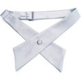 thumbnail image 3 of TOPTIE Nœud Papillon Croisé Ajustable en Polyester pour Uniforme Scolaire pour Femmes, Argent, 3 of 10