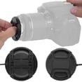 thumbnail image 2 of 49mm Lens Cap center pinch snap on Front Cover string Nikon for Canon S2O5, 2 of 9