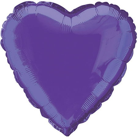 - Foil Balloon, Heart, 18 in, Dark Purple, 1ct