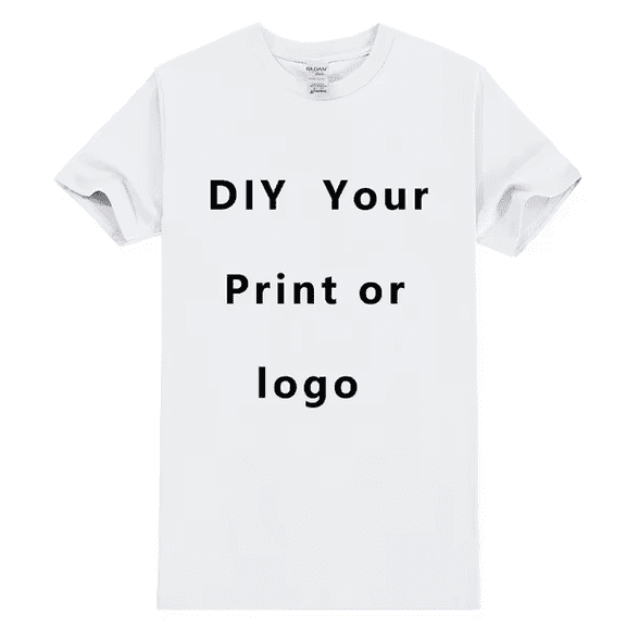 EU size 100% pure cotton custom T-shirt front and back team school uniform store logo text photo for men's personalized high-end