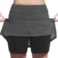 thumbnail image 2 of HVOBTTY Toddler A Line Mini Skirts Pants, Kid's Leisure Sports Short Skirts, Kids Girls Fashion Solid Color Loose High Waisted A Line Faux Two Piece Sweatpants Skirt Gray, 8 Years, 2 of 4