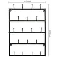 thumbnail image 2 of MyGift Modern Matte Black Wall Mounted Metal Hat Rack, 2 of 5