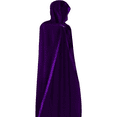 thumbnail image 3 of Full Length Hooded Robe for Men & Women Velvet Cloak Halloween Witch Vampire Wizard Raven Cosplay Costume, 3 of 6